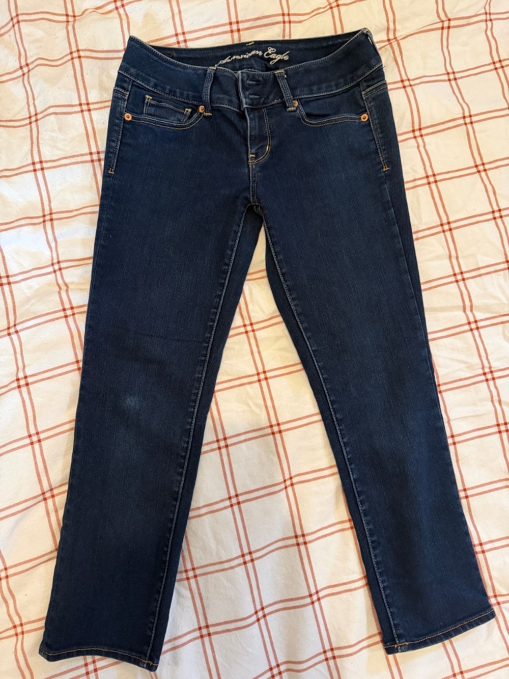 American Eagle Outfitters Womens Dark Indigo Straight Leg Jeans